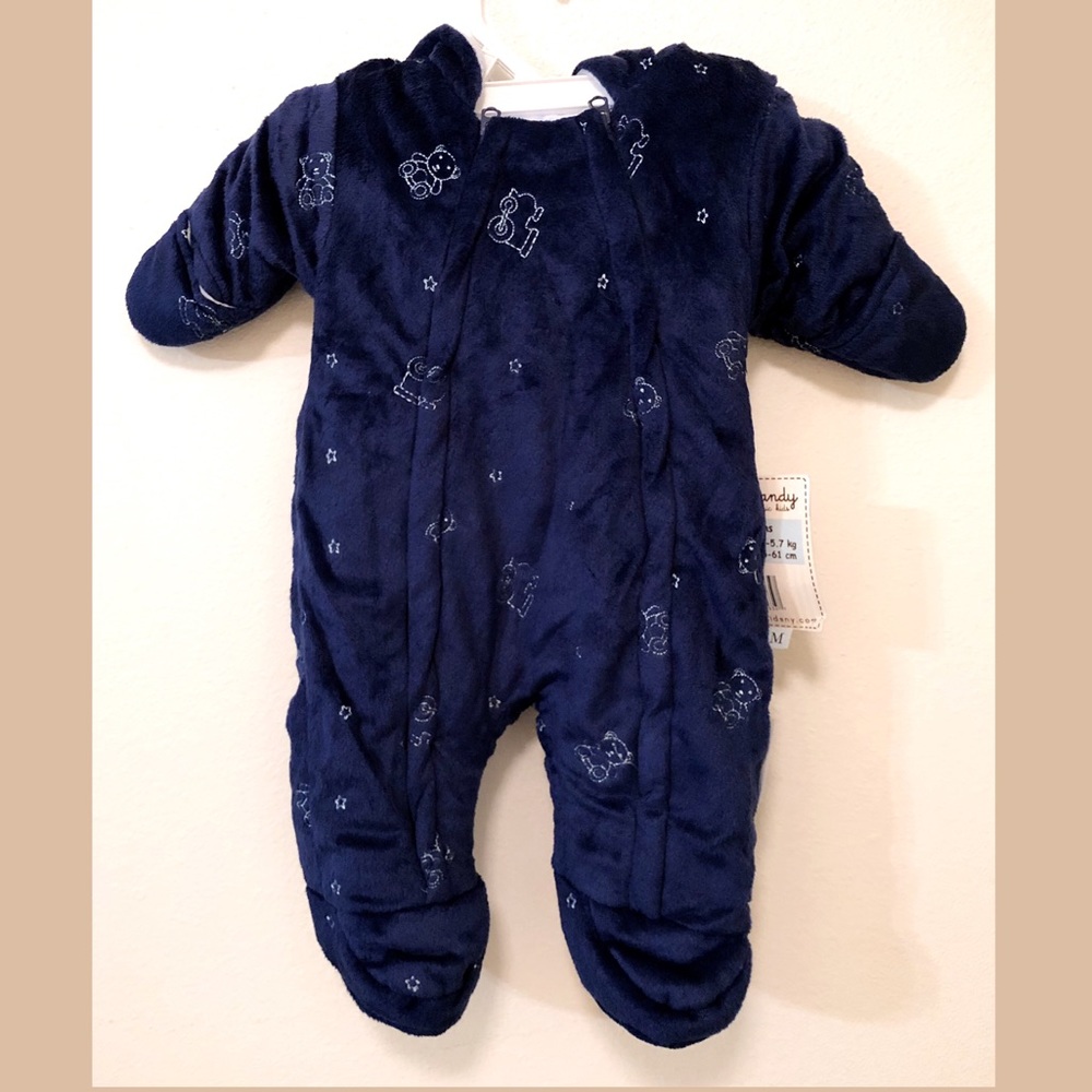 Baby Boy Jumpsuit Toddler Blue Long Sleeve Hoodie